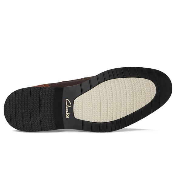 NWT  Clarks Men's Monahan Plain Oxford, Brown Leather, 8.5 - Picture 2 of 7